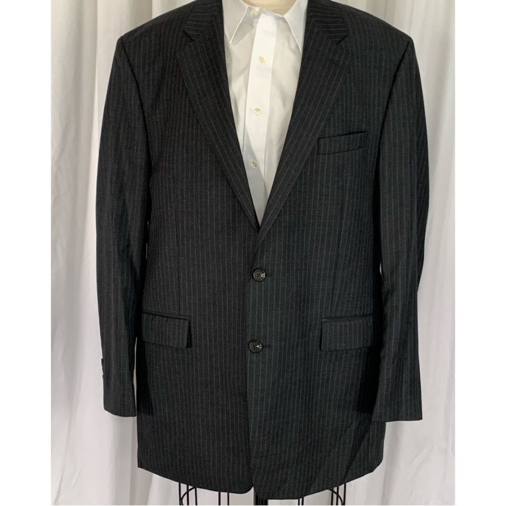 Ralph Lauren Gray Pinstripe Blazer 46L